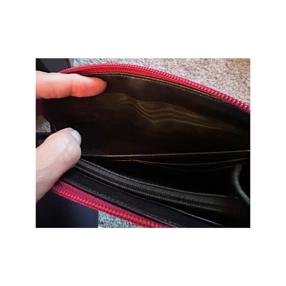 PRADA CHERRY TESSUTO + NAPPA CHERRY ZIP AROUND WALLET - Picture 10 of 10